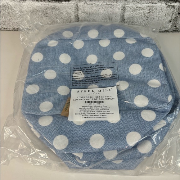 STEEL MILL & CO. set of 3 Storage Bins - Picture 2 of 10